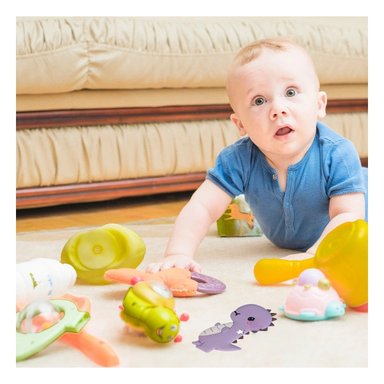 PACK6 LIMPIADOR SILICONA FORMA DINOSAURIO PARA BEBE LILA PARA CUIDADO DIARIO - 3
