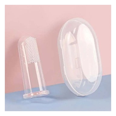 PACK2 MASAJEADOR SILICONA FORMA DEDAL PARA BEBE CON ESTUCHE DE NOVEDAD - 3