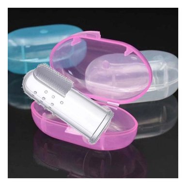 PACK2 ACCESORIO SILICONA ESTILO DEDAL PARA BEBE CON ESTUCHE ROSA PARA BOCA - 3