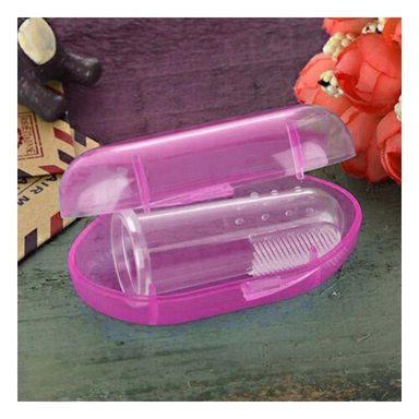 PACK2 CUIDADO BUCAL MODELO DEDAL PARA BEBE CON ESTUCHE ROSA DE PRACTICIDAD Y+PAPEL REGALO - 2