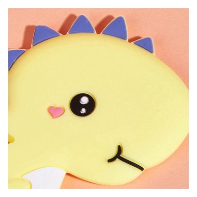 PACK4 MORDEDOR SILICONA DISENO DINOSAURIO PARA BEBE AMARILLO PARA USO PROLONGADO Y+PAPEL REGALO - 5