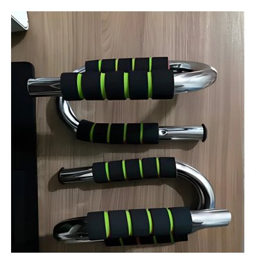 PACK4 SET ACTIVO PUSH UP EN FORMA DE S VERDE CON AGARRE ERGONOMICO - 2