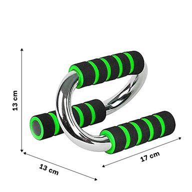 SOPORTE ACTIVO PUSH UP EN FORMA DE S VERDE CON AGARRE ERGONOMICO Y+REGALO STICKER - 4