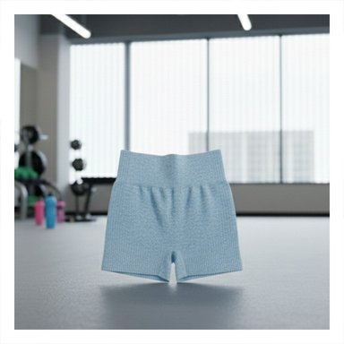 PACK4 DUPLA YOGA TOP Y SHORT FITNESS YOGA CELESTE CON ELASTICIDAD ALTA - 2