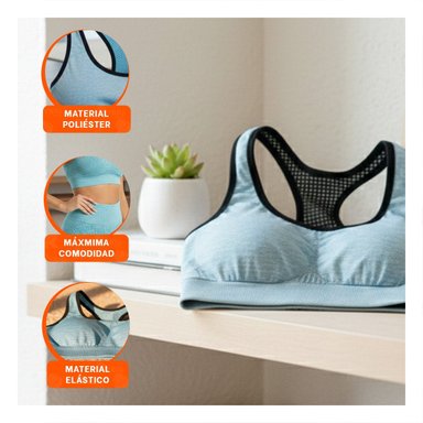 PACK4 DUPLA YOGA TOP Y SHORT FITNESS YOGA CELESTE CON ELASTICIDAD ALTA - 5