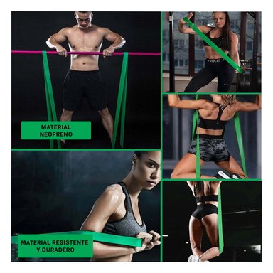 CINTA VERDE 25 A 57KG PARA RUTINAS FITNESS Y+POST IT - 1