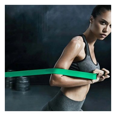 CINTA VERDE 25 A 57KG PARA RUTINAS FITNESS Y+POST IT - 2