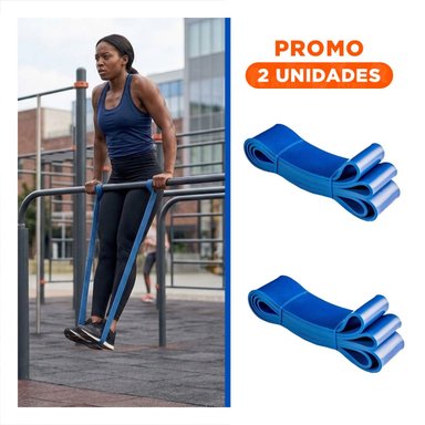 PACK2 TIRA DE RESISTENCIA AZUL 29 A 79KG PARA CALISTENIA - 1