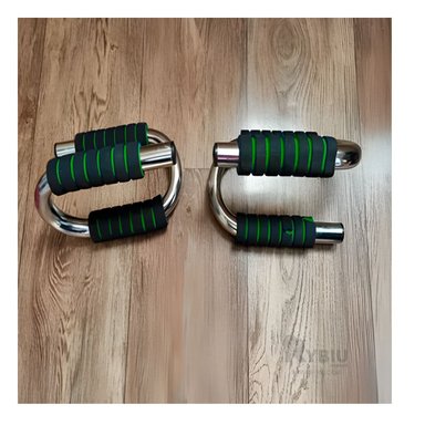 SOPORTE DEPORTIVO PUSH UP EN FORMA DE S VERDE CON ESTRUCTURA SOLIDA Y+PAPEL REGALO - 2