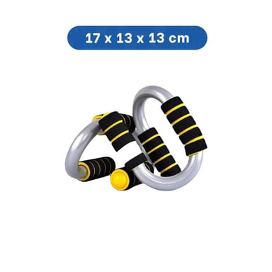 PACK6 PLATAFORMA ACTIVA PUSH UP EN FORMA DE S AMARILLO CON AGARRE COMODO Y+REGALO STICKER - 4