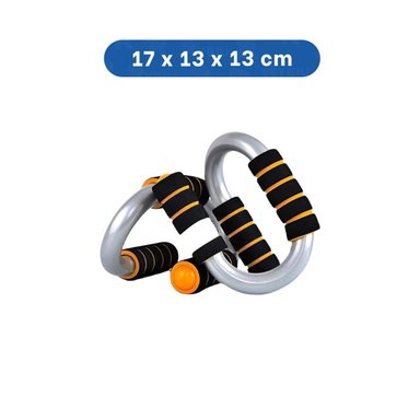 SOPORTE ENTRENAMIENTO PUSH UP EN FORMA DE S NARANJA CON BASE FIRME Y+LIGAS REGALO - 4
