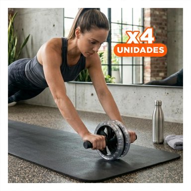 PACK4 EQUIPO GYM DOBLE ABDOMINAL TRANSPARENTE PARA FORTALECER MUSCULOS - 1