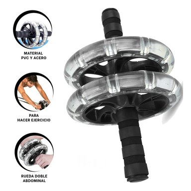 RUEDA ABDOMINAL TRANSPARENTE CON DOBLE SOPORTE PARA ACTIVO - 3