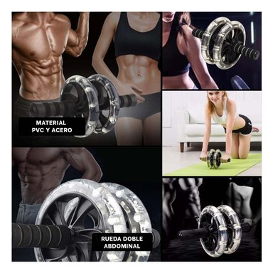 RUEDA ABDOMINAL TRANSPARENTE CON DOBLE SOPORTE PARA ACTIVO - 5