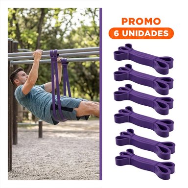 PACK6 IMPLEMENTO DEPORTIVO MORADO 16 A 39KG PARA RUTINAS DE FUERZA - 1