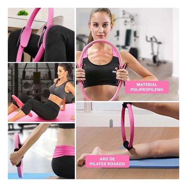 CIRCULO FUNCIONAL 40 CM ROSADO PARA INTEGRAR EN RUTINAS DE PILATES Y+POST IT - 1