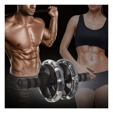 PACK6 RODILLO DEPORTIVO DOBLE ABDOMINAL TRANSPARENTE PARA FORTALECER Y+PAPEL REGALO - 5