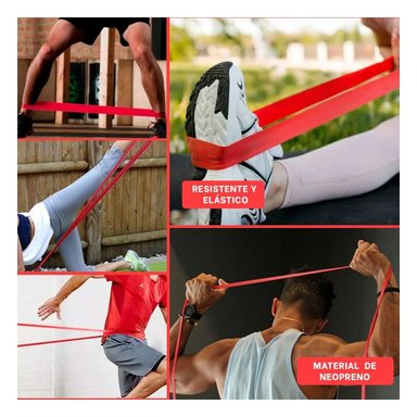 TIRA DE RESISTENCIA ROJA 7 A 16KG PARA CALISTENIA Y+LIGAS REGALO - 5