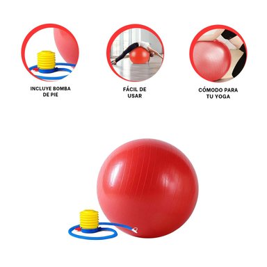 PELOTA PILATES COMODA Y FIRME CON SOPORTE PARA RUTINA Y ENTRENAMIENTO - 3