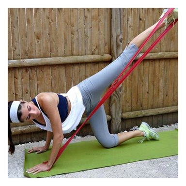 CINTA ROJA 7 A 16KG PARA RUTINAS FITNESS Y+REGALO STICKER - 2