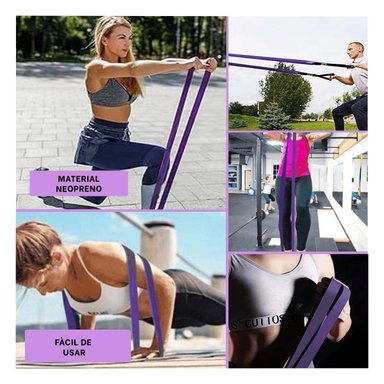 CINTA MORADA 16 A 39KG PARA ENTRENAMIENTO FUNCIONAL EN CASA Y+LIGAS REGALO - 5