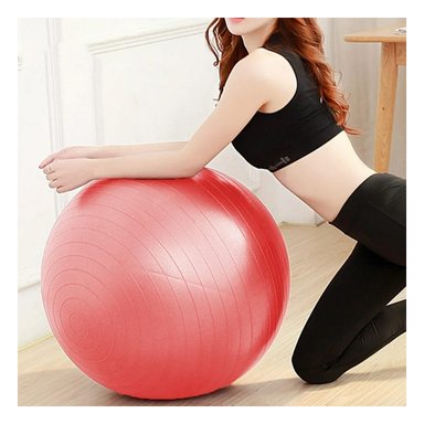 PACK4 PELOTON DE PILATES 65CM ROJO GRUESO PARA CORE Y+PAPEL REGALO - 2