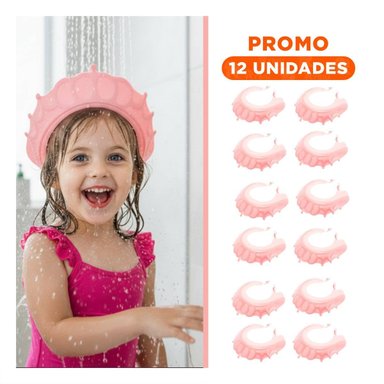 PACK12 AJUSTADOR DE DUCHA PARA NINOS ROSADO MOL 2 COMODO Y+REGALO STICKER - 1
