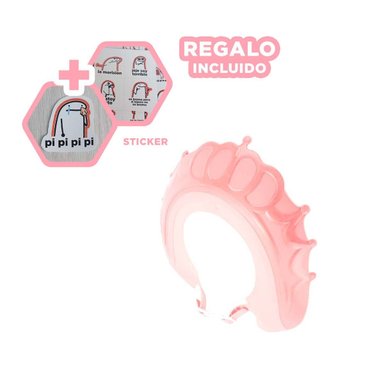 CINTA PROTECTORA DE DUCHA AJUSTABLE PARA NINOS ROSADO MOL 2 Y+REGALO STICKER - 1