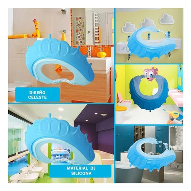 PACK12 AJUSTADOR DE DUCHA PARA NINOS CELESTE MOL 2 DISENO PRACTICO Y+PAPEL REGALO - 2