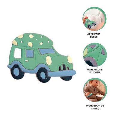 PRODUCTO DE DENTICION INFANTIL EN SILICONA CON PUNTOS VERDE - 3