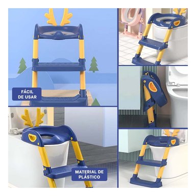 PACK4 ESTRUCTURA DE BANO CON ESCALERA AZUL Y AMARILLO OREJITAS Y+REGALO STICKER - 2