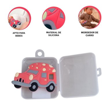 PRODUCTO DE DENTICION INFANTIL EN SILICONA CON PUNTOS ROJO - 3