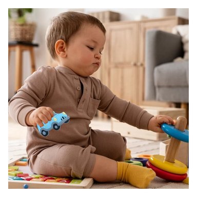 PACK12 OBJETO SENSORIAL CON PUNTOS EN SILICONA CARRO CELESTE Y+PAPEL REGALO - 5
