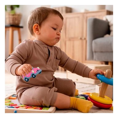 PACK4 ARTICULO DE DENTICION INFANTIL EN SILICONA CON PUNTOS ROSADO - 3