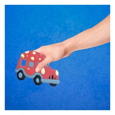 PACK12 OBJETO DE DENTICION EN SILICONA CON FORMA DE CARRO ROJO - 2