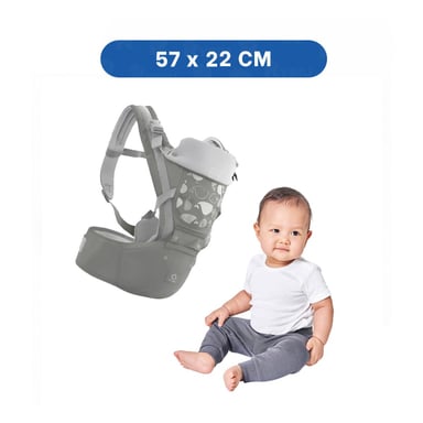 PORTABEBE AJUSTABLE 3 EN 1 MODELO BALLENITA COLOR PLOMO - 4