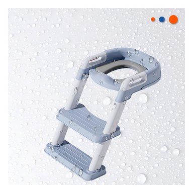 PACK4 ASIENTO PLEGABLE DE INODORO CON ESCALERA AZUL CLARO Y+REGALO STICKER - 5