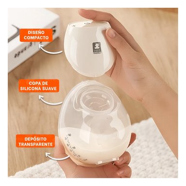 PACK2 BOMBA LACTANCIA ELECTRICA PORTATIL BLANCO COMODA Y LIGERA PARA MAMA - 5
