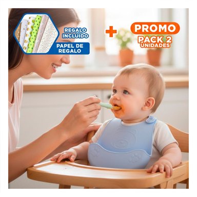 PACK2 PROTECTOR DE SILICONA CELESTE OSITO FACIL DE LIMPIAR Y+PAPEL REGALO - 1