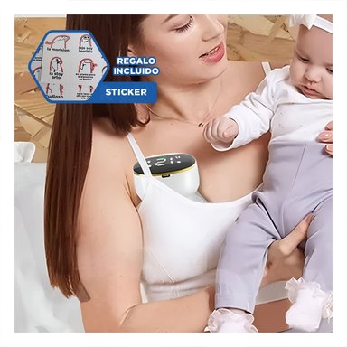 BOMBA PORTATIL ELECTRICA LECHE DORADO FACIL Y LIGERA PARA USO DIARIO Y+REGALO STICKER - 1