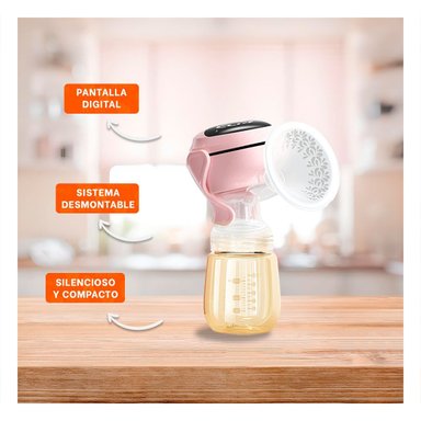 PACK2 UNIDAD PORTATIL ELECTRICO LECHE ROSADO MOVIL Y COMODO PARA MAMA - 5