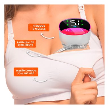 DISPOSITIVO PORTATIL ELECTRICO LECHE FUCSIA COMODO Y SEGURO PARA USO Y+REGALO STICKER - 5