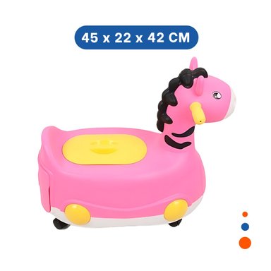 PACK4 TINA INFANTIL JIRAFA CON RUEDAS ROSADO LIGERA Y MOVIL PARA HOGAR Y+PAPEL REGALO - 4