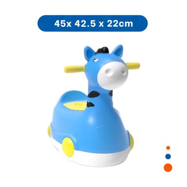 PACK6 TINA MOVIL JIRAFA CON RUEDAS AZUL LIGERA Y PRACTICA PARA NINOS Y+REGALO STICKER - 4