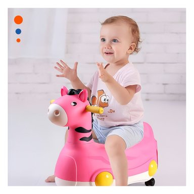 PACK4 BACIN MOVIL JIRAFA CON RUEDAS ROSADO COMODO Y FACIL DE MOVER Y+REGALO STICKER - 5