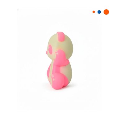 SONAJERO DE SILICONA OSO ROSADO CLARO DIVERTIDO Y FACIL DE SOSTENER Y+REGALO STICKER - 3