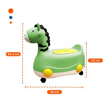 CONTENEDOR LIGERO JIRAFA CON RUEDAS VERDE SEGURO Y COMODO PARA CASA Y+REGALO STICKER - 4