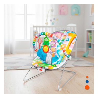 SILLA MECEDORA DE BEBE CON MOVIMIENTO NATURAL Y ASIENTO SUAVE MULTICOLOR MONITO - 2