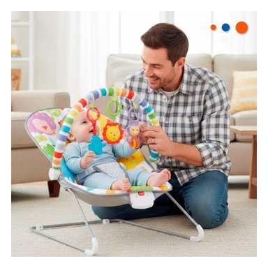 PACK2 REPOSADOR MECEDOR CON ESTRUCTURA RESISTENTE MULTICOLOR MONITO Y+PAPEL REGALO - 2