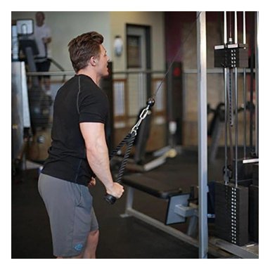 PACK2 COMPLEMENTO DE GIMNASIO PARA BICEPS TRICEPS CON AGARRE DOBLE NEGRO Y+PAPEL REGALO - 2